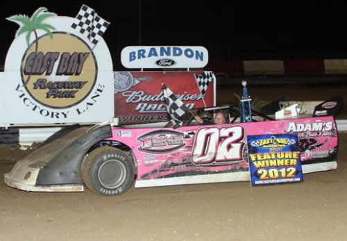 Keith Nosbisch scored the victory in the Topless Late Model feature at the season finale for East Bay Raceway Park.  Photo courtesy EBRP