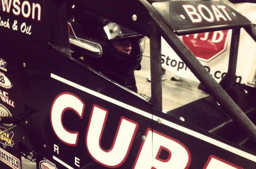 Chad Boat topped the field for the A-Feature win in Friday's qualifier for Saturday's Chili Bowl Nationals at Tulsa Expo Raceway. Photo by Lindsey Marks