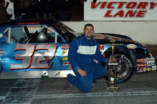 Gary Ledbetter topped the Street Stock field to win the $2,000 division feature in Saturday's New Year's 300 at Dillon Motor Speedway.  Photo courtesy Dillon Motor Speedway