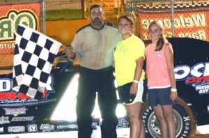 Clayton Turner, seen here from an earlier victory, scored the Limited Late Model win Saturday night at Toccoa Raceway.  Photo by Heather Rhoades