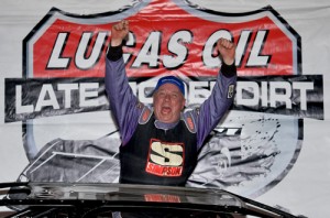 Davey Johnson, seen here from earlier action, raced to the World of Outlaws Late Model Series victory Sunday night at Tyler County Speedway.  Photo by Rick Schwallie Photography