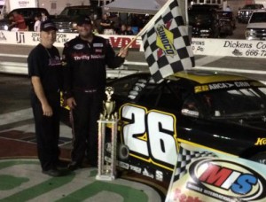 Bubba Pollard doubled up over the weekend, as he won the Southern Super Series race at Mobile International Speedway one day after scoring the victory at 5 Flags Speedway.  Photo courtesy Mobile Int'l Speedway Media