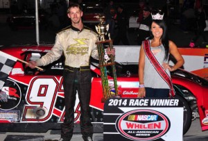 Zeke Shell scored his first Late Model Stock feature win of the season at Kingsport Speedway Friday night.  Photo by RPM Photos