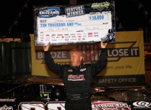 Darrell Lanigan scored his third World of Outlaws Late Model victory in four races Sunday night at Duck River Raceway Park.  Photo courtesy Duck River Raceway Park Media