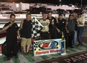 Donnie Wilson, seen here from an earlier victory, scored his third Southern Super Series victory of the season Saturday night at Montgomery Motor Speedway.  Photo courtesy Mobile International Speedway Media