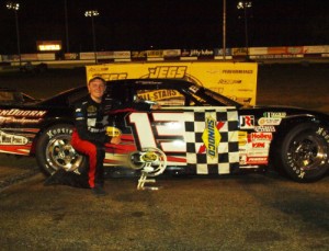 Hunter Baize scored his first career JEGS/CRA All Stars Late Model victory Saturday night at Columbus Motor Speedway.  Photo courtesy CRA Media