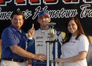 Lee Pulliam picked up the win in the second Late Model feature.  Photo by James Price