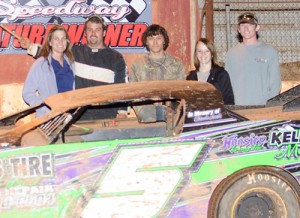 Rusty Jordan picked up double points and a $700 payday with a win in the Modified Street feature at Hartwell Speedway Saturday night.  Photo by Heather Rhoades