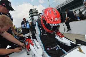 Simon Pagenaud posted the fastest lap of the month in Wednesday's practice for the upcoming Indianapolis 500.  Photo by Chris Owens