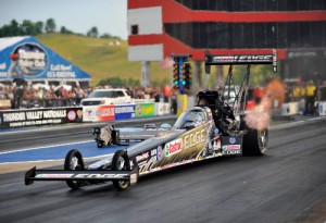 Brittany Force topped the speed charts in Saturday's Top Fuel qualifying at Bristol Dragway with a pass at 3.828 seconds, 317.94 mph.  Photo by Rhonda McCole