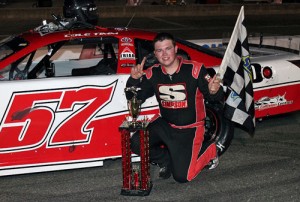 Cole Timm scored his first career PASS South victory Saturday night at South Boston Speedway.  Photo by Laura / LWpictures.com