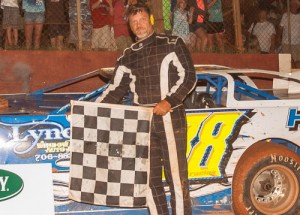 Dennis Hale topped the 16-car field to score the win in Saturday night's Late Model Father's Day Summer Shoot-Out at Senoia Raceway.  Photo by Francis Hauke/22fstops.com