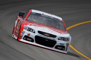 Kevin Harvick put his Budweiser Chevrolet on the pole Friday afternoon for Sunday's NASCAR Sprint Cup Series race at Michigan International Speedway.  Photo by Jonathan Moore/NASCAR via Getty Images