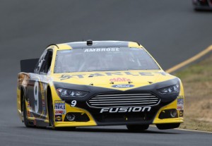 Marcos Ambrose hustles his Richard Petty Motorsports Ford up the hill at the Sonoma Raceway road course.  His extensive road race background gives the Australia native an advantage going into this weekend's race in Sonoma, CA.  Photo by Todd Warshaw/NASCAR via Getty Images