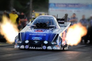 Robert Hight put down the first three-second Funny Car run in track history in Friday qualifying at New England Dragway.  Photo by NHRA Media