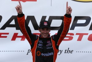 Simon Pagenaud scored the Verizon IndyCar victory Sunday afternoon at Houston.  Photo by Chris Jones