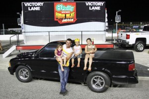 Jason Kinard beat out Terry Bates to pick up the victory in the Domestic Advanced final at last week's Friday Night Drags at Atlanta Motor Speedway.  Photo by Tom Francisco/Speedpics.net