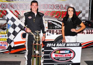 Adam Long picked up the win in the second Late Model feature.  Photo by RPM Photos