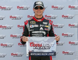 Jeff Gordon scored the pole for Sunday's NASCAR Sprint Cup Series race at Watkins Glen International. Photo by Tom Pennington/Getty Images