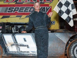 After a three year drought, Wayne Echols scored the Super Late Model victory Saturday night at Dixie Speedway.  Photo by Kevin Prater/praterphoto.com