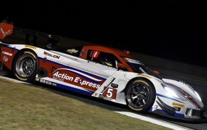 Christian Fittipaldi put the No. 5 Action Express Racing Corvette DP on the pole for Saturday's Petit Le Mans at Road Atlanta.  Photo by Nigel Kinrade LAT Photo USA for IMSA