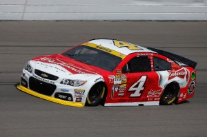 Kevin Harvick drove to his eighth pole of the 2014 season Friday afternoon at Kansas Speedway.  Photo by Brian Lawdermilk/NASCAR via Getty Images