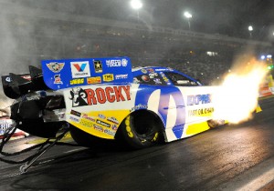 Matt Hagan led Saturday's Funny Car qualifying at The Strip at Las Vegas Motor Speedway.  Photo courtesy NHRA Media