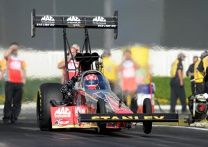 Doug Kalitta topped Friday's Top Fuel qualifying sessions at the NHRA season opener at Pomona with a pass at 327.59 mph.  Photo courtesy NHRA Media