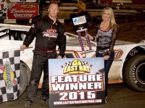 Josh Peacock picked up his first Crate Late Model Winternationals victory Thursday night at East Bay Raceway Park.  Photo by Mike Horne