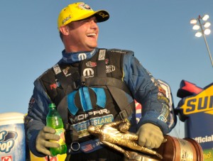 Matt Hagan powered to the season opening Funny Car victory at the NHRA Winternationals at Pomona Sunday.  Photo courtesy NHRA Media