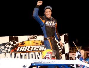 Nick Hoffman locked himself into Monday's DIRTcar UMP Modified Gator Championship with a feature win Saturday night.  Photo courtesy DIRTcar Nationals Media