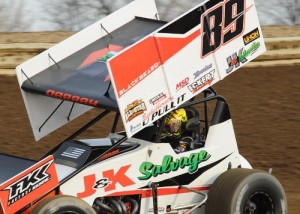 Cody Darrah drove to the victory in the Bob Weikert Memorial for the UNOH All Star Circuit of Champions Sprints at Port Royal Speedway Saturday.  Photo courtesy ASCOC Media