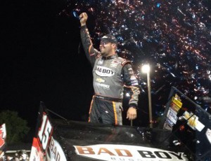 Donny Schatz scored his fifth World of Outlaws Sprint Car Series win of the season Sunday night at Calistoga Speedway.  Photo courtesy WoO Media