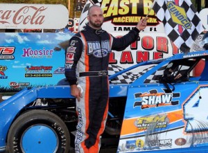 Kyle Bronson took wins in both the Open Wheel Modified and Late Model features Saturday night at East Bay Raceway Park.  Photo courtesy EBRP Media