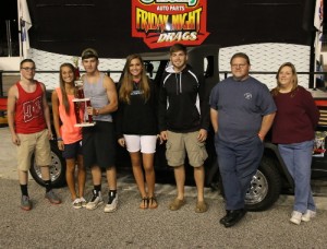 Micah Patrick scored the win in the Truck division at last week's Friday Night Drags season opener at the Atlanta Motor Speedway.  Photo by Tom Francisco/Speedpics.net