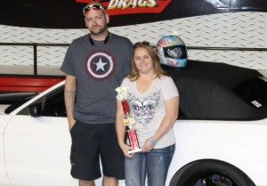 Amanda Prince scored her second straight Sport Compact Division victory during last week's Friday Night Drags at Atlanta Motor Speedway.  Photo by Tom Francisco/Speedpics.net