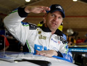 Clint Bowyer talks about navigating the track during a recent test session.  Photo by Jeff Gross/NASCAR via Getty Images