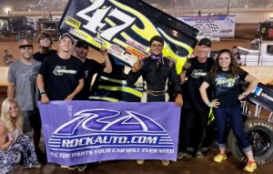 Eric Riggins, Jr. won his third USCS Sprint Car feature of the 2015 season Saturday night at North Georgia Speedway.  Photo courtesy USCS Media