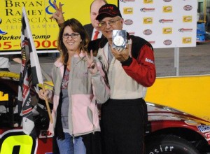 R.A. Brown scored his second straight Late Model Stock victory Friday night at Anderson Motor Speedway.  Photo by Christy Kelley