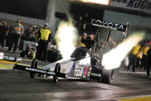 Antron Brown turned the fastest time in Friday's Top Fuel qualifying for the NHRA Summernationals at Englishtown.  Photo courtesy NHRA Media