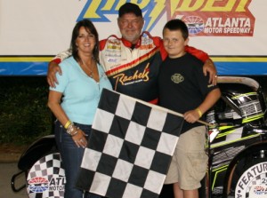 Bill Plemons, Jr. scored the season opening feature win in the Masters/Pro division in last week's Thursday Thunder opener at Atlanta Motor Speedway.  Photo by Tom Francisco/Speedpics.net