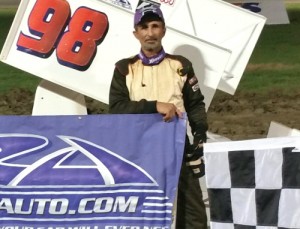 Bob Trapino made his first trip to USCS victory lane in two years with a win in the 600 Mini-Sprint feature at Magnolia Motor Speedway Friday night.  Photo courtesy USCS Media