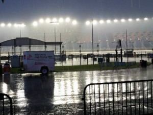 Saturday night's scheduled NASCAR Xfinity Series race at Chicagoland Speedway has been postponed to Sunday afternoon due to rain.  Photo by Matt Weaver