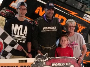 Dale Blaney scored his second straight World of Outlaws Sprint Car Series victory at Attica Raceway Park Friday night.  Photo courtesy Attica Raceway Park Media