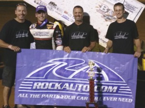 Derek Hagar won Saturday night's USCS Sprint Car Series race at Tennessee National Raceway.  Photo courtesy USCS Media