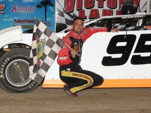 Devin Dixon picked up the Late Model victory Saturday night at East Bay Raceway Park.  Photo courtesy EBRP Media