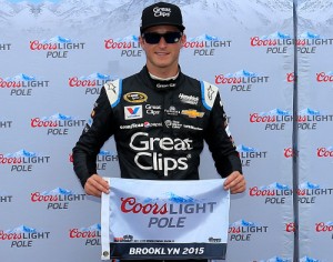 Kasey Kahne won the pole during qualifying for Sunday's NASCAR Sprint Cup Series race at Michigan International Speedway.  Photo by Chris Trotman/Getty Images