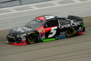 Kasey Kahne turns laps in practice for Sunday's NASCAR Sprint Cup Series race at Michigan International Speedway.  Photo by Robert Laberge/NASCAR via Getty Images