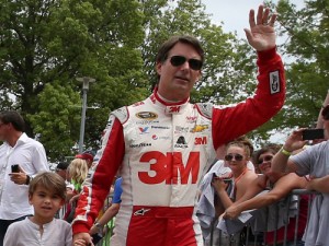 Jeff Gordon saw his bid for a record sixth Brickyard 400 victory come to an end with a crash on lap 50 of Sunday's race.  Photo by Brian Lawdermilk/Getty Images