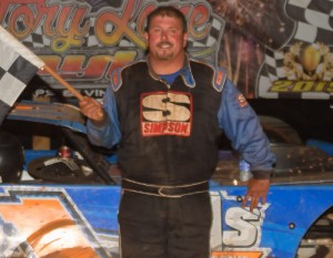 Joe Armistead, Jr. outran Clint Smith to score the victory in Saturday night's Super Late Model feature at Senoia Raceway.  Photo by Francis Hauke/22fstops.com